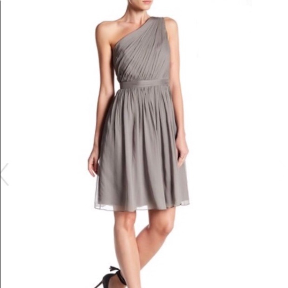 J.Crew one shoulder chiffon dress!